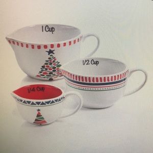 Festive Trees Christmas Measuring Cups Macy’s NIB